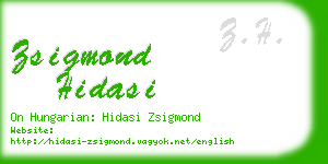 zsigmond hidasi business card